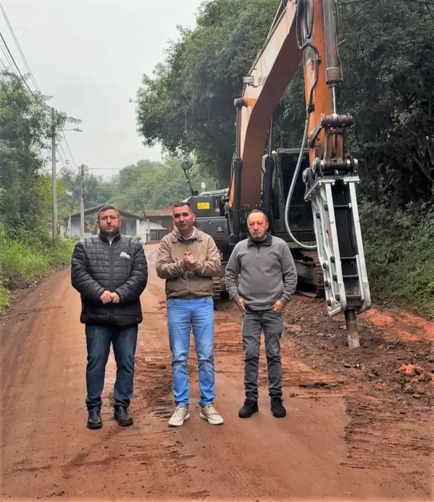 Prefeitura de Parobé inicia pavimentação da Rua Onofre Vargas